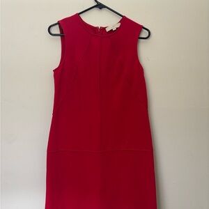 LOFT Red Sleeveless Sheath Knee Length Dress Size 4